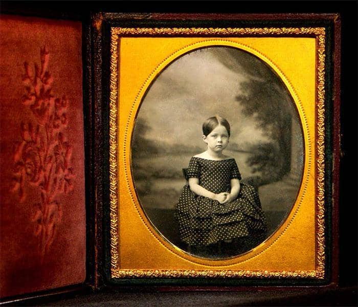 "Young girl with painted background c. 1848-50" by Samuel Broadbent