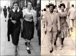 Anonymous street vendor photographs: 1930s Poland (left) and pre-apartheid South Africa (right)