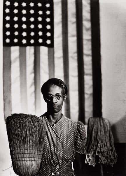Gordon Parks' iconic "American Gothic" (Ella Watson), 1942; part of a gift of 600 images to the Portland (ME) Museum of Art from Judy Glickman Lauder, January, 2022.