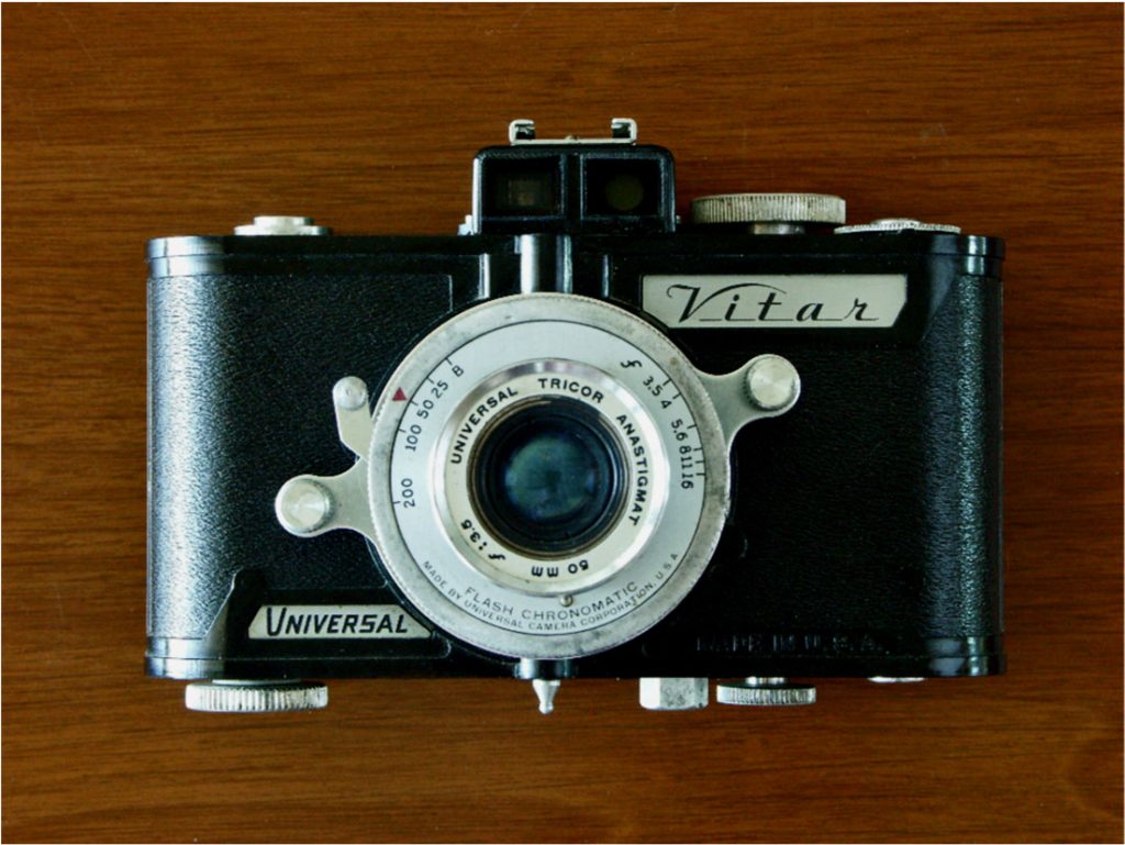 The Universal Vitar 35mm camera, assembled from leftover parts