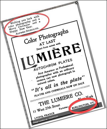 Re-Discovering the Lumière Brothers’ Autochrome Color Plates Factory in … Burlington, Vermont?