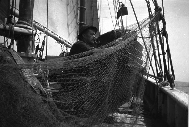 Mending Nets by Albert Cook Church